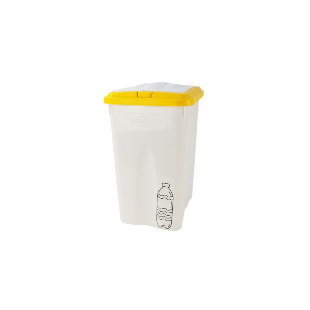 Contentor Lixo Ecoponto | Saco 30L | Separação Resíduos com Tampa EasyTouch