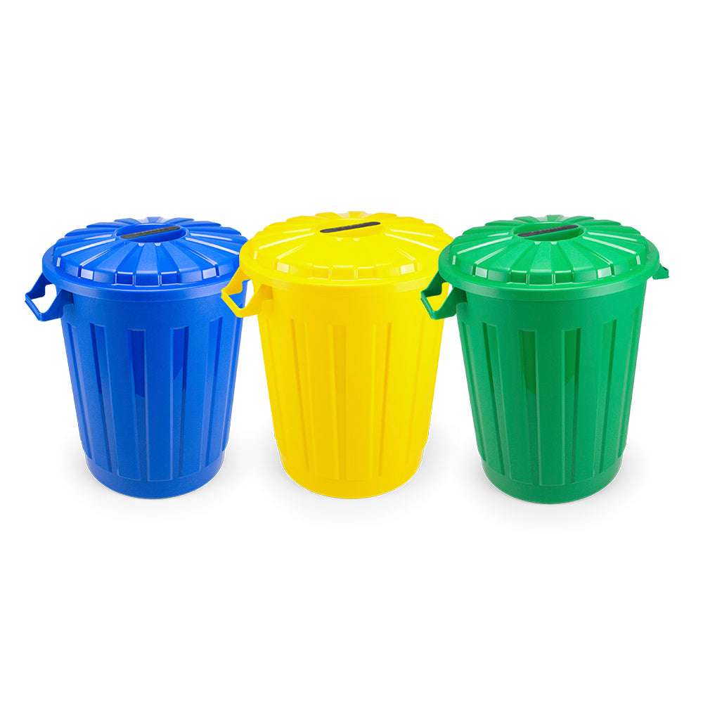 Conjunto Ecoponto BBC ECO | 3x30L | Ø358x470mm | Separação Lixo Monocromático