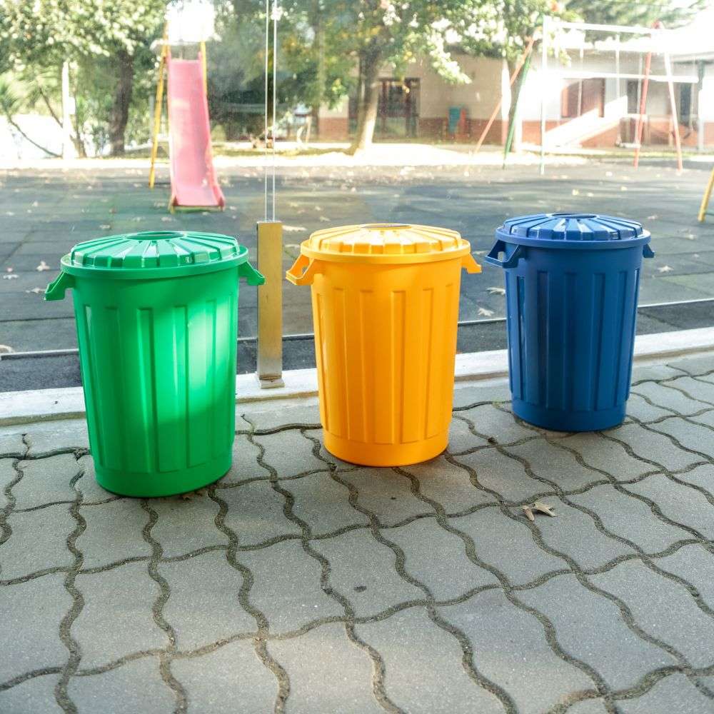 Conjunto Ecoponto BBC ECO | 3x30L | Ø358x470mm | Separação Lixo Monocromático