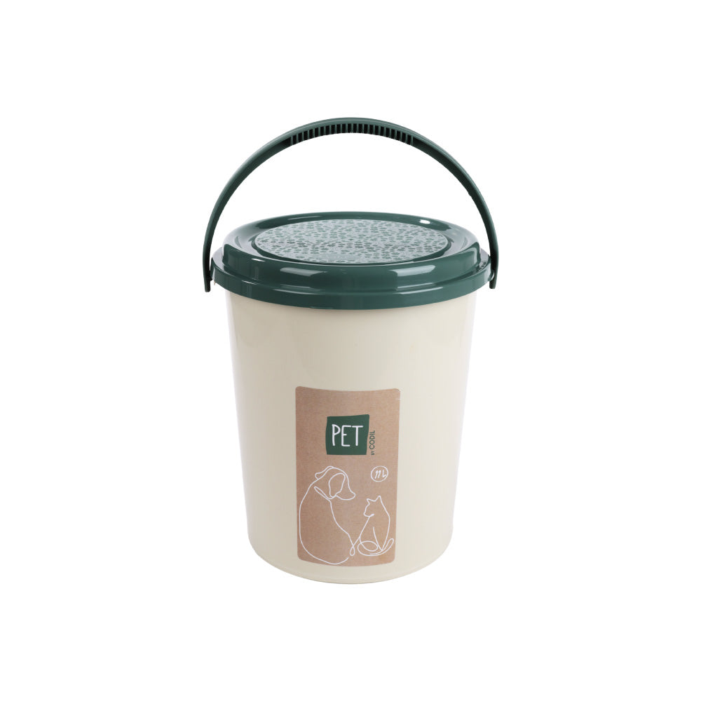 Balde Para Ração | 11L (aprox. 4.5-5.5kg) | Ø265x316mm | Conservação Prática Ração Seca