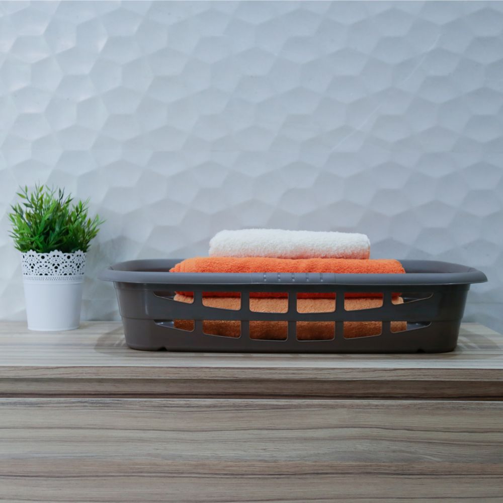 Cesto Baixo Roupa Limpa BeClassic | 650 x 445 x 130mm | Organização e Transporte Fácil