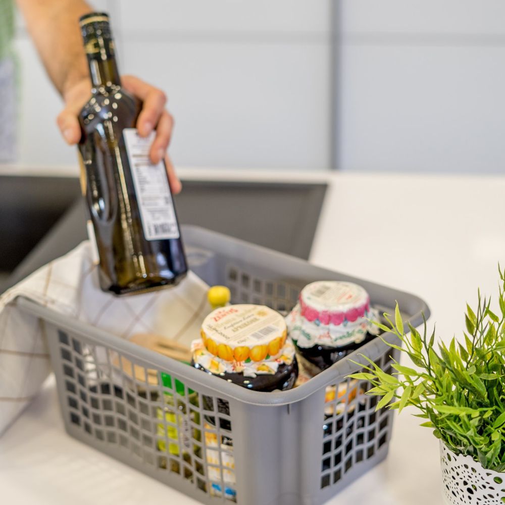 Conjunto 3 Cestos Arrumação BeClassic| 360x255x160mm | Empilháveis e Organização Vertical