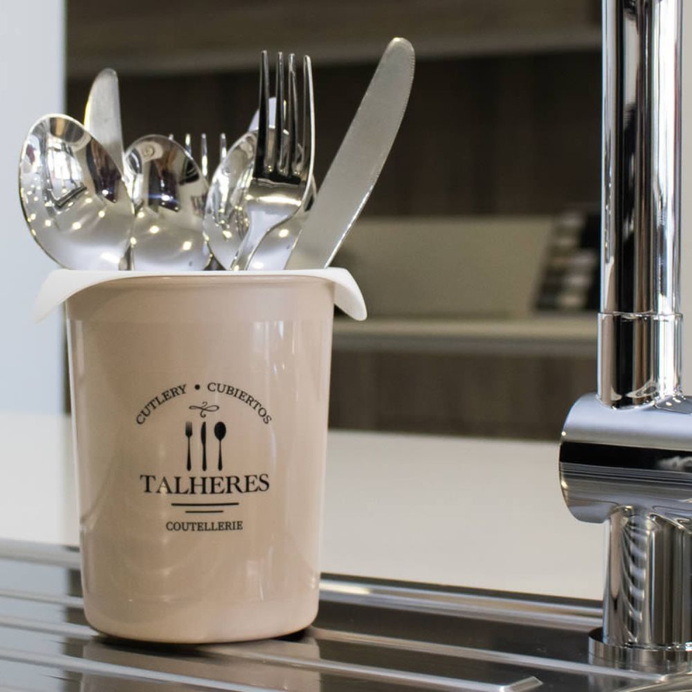 Escorredor Talheres BeClassic | 0.85L | Ø125x132mm | Organização Duradoura Bancada