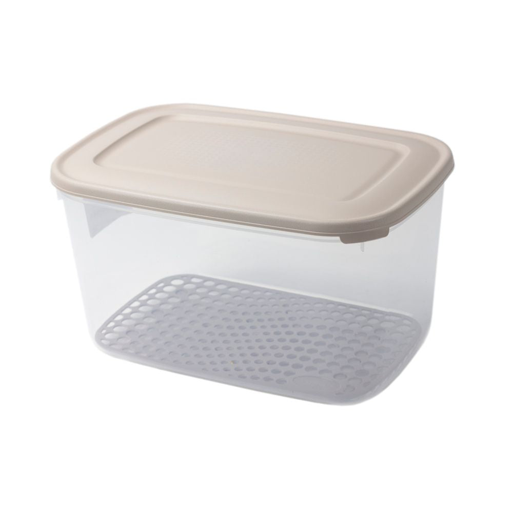 Caixa Alimentos c/ Rede Grande | 6.5L | 295x195x165mm | Conservação Frescura Hortaliças