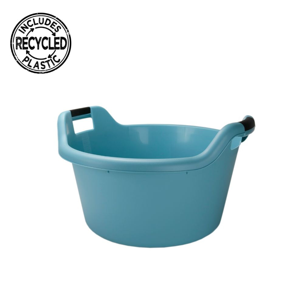 Bacia Redonda OkTop Colors com Pegas | 20L | Ø460x268mm | Grande Capacidade Transporte Fácil