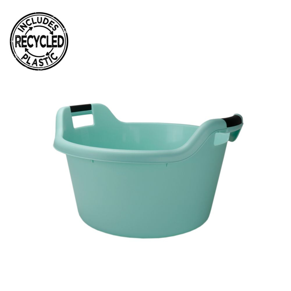 Bacia Redonda OkTop Colors com Pegas | 20L | Ø460x268mm | Grande Capacidade Transporte Fácil