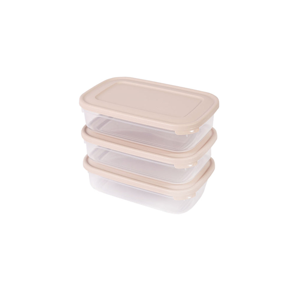 Conjunto de 3 Caixas para Alimentos 0,8L | 188 x 124 x 53mm | Práticas, Seguras e Duradouras