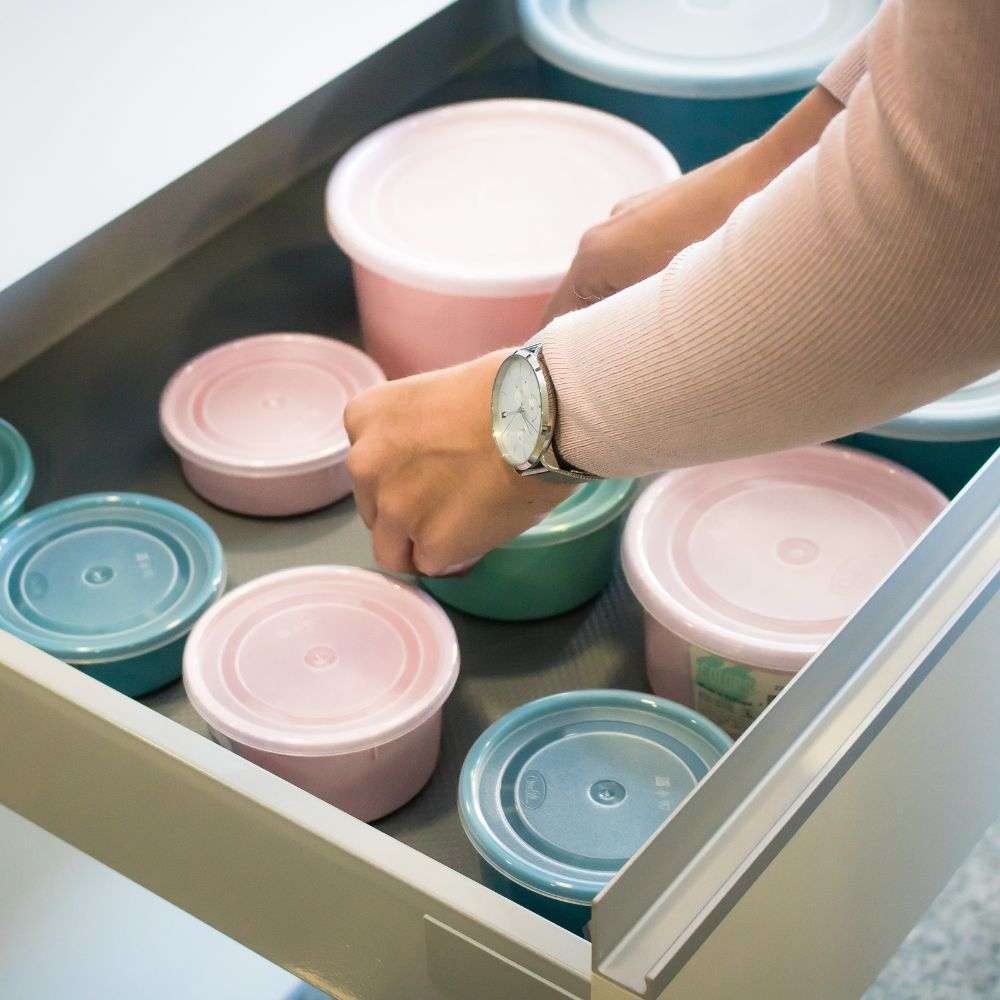 Conjunto de 6 Caixas para Alimentos 0,3L | Ø102 x 55mm | Conservação Segura e Eficiente