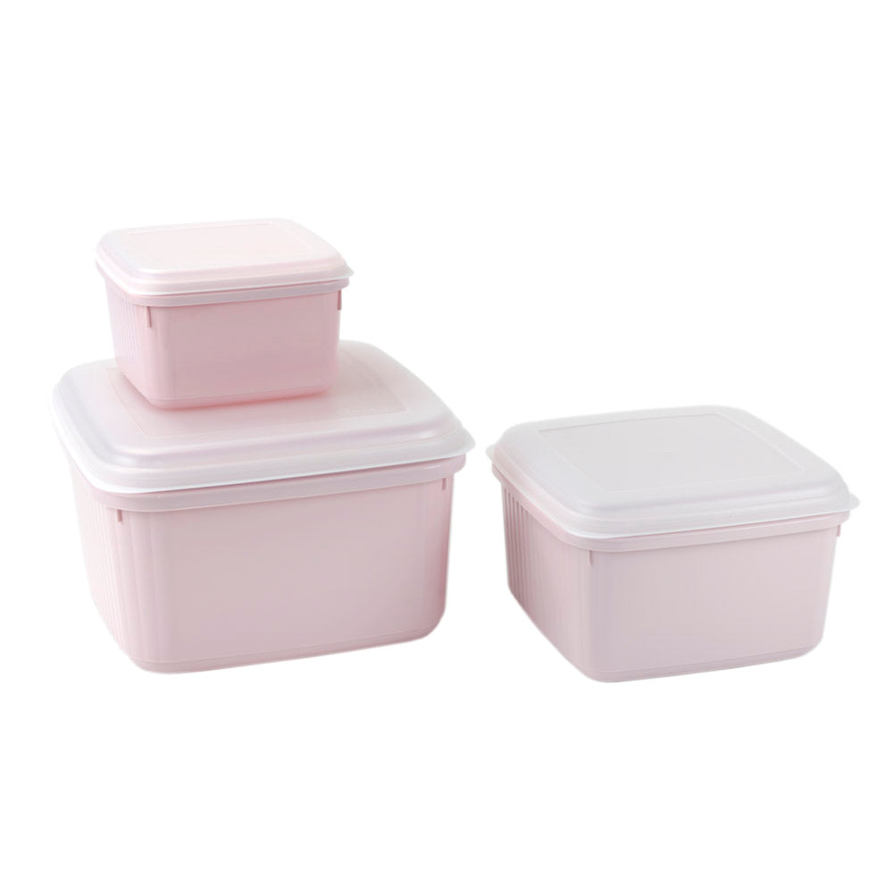 Conjunto 3 Caixas Quadradas Colors | 0.8L-4L | Armazenamento Versátil Empilhável