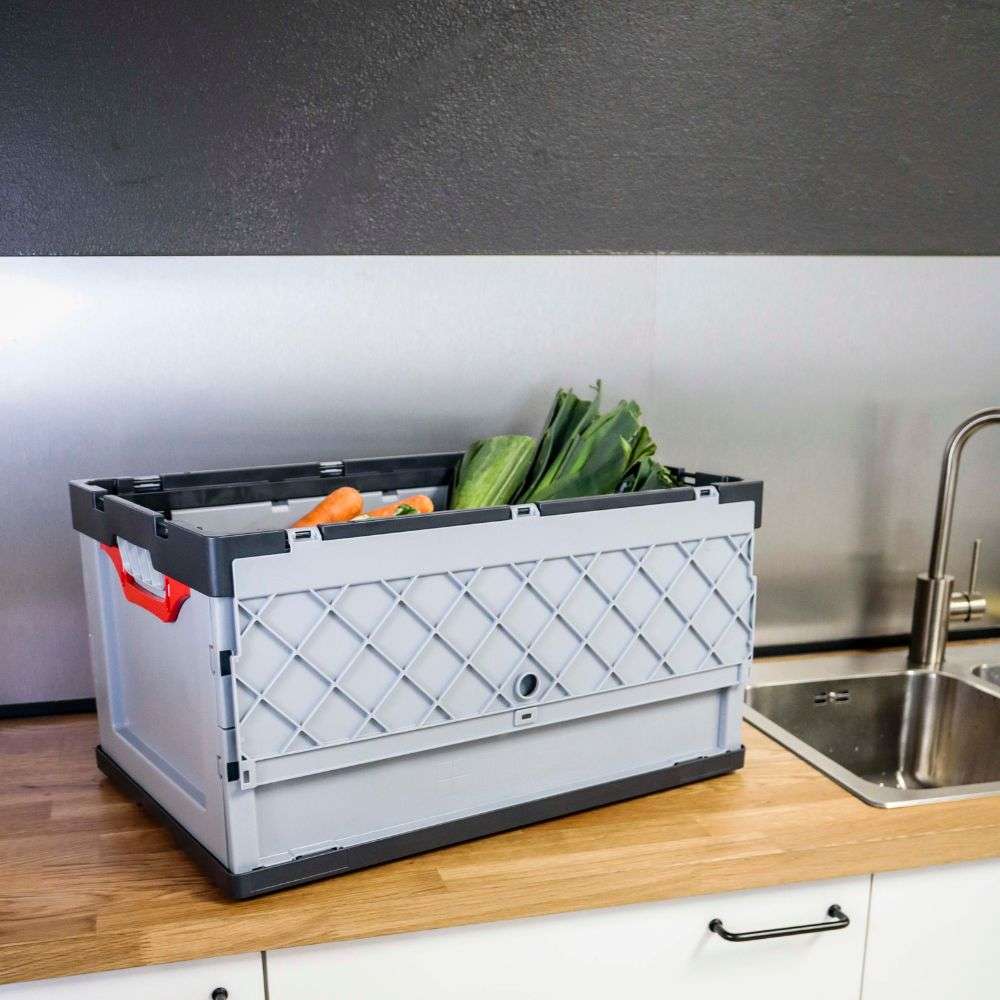 Caixa de Arrumação Rebatível | 67L | 60x40x32cm | Dobrável Poupa Espaço