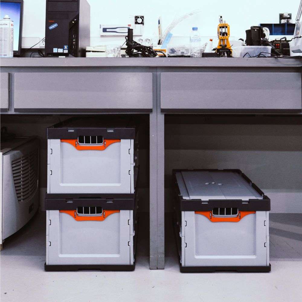 Caixa de Arrumação Rebatível | 67L | 60x40x32cm | Dobrável Poupa Espaço