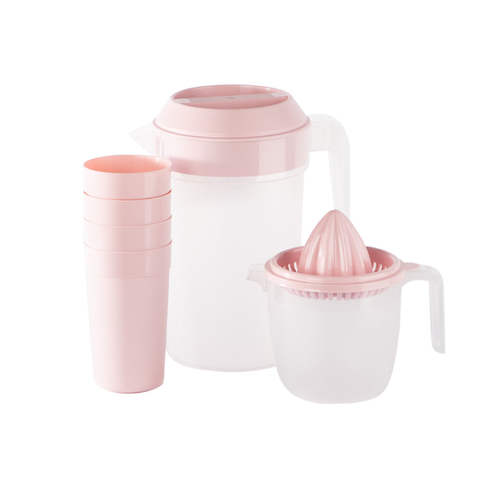 Conjunto Sumo Completo Colors | Jarro 2L + Espremedor + 4 Copos | Kit Servir Bebidas Frescas