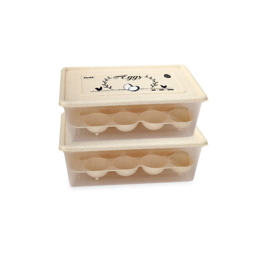 Conjunto 2 Caixas Ovos (12+12) | 239x147x85mm | Transporte e Proteção Segura Grande Capacidade