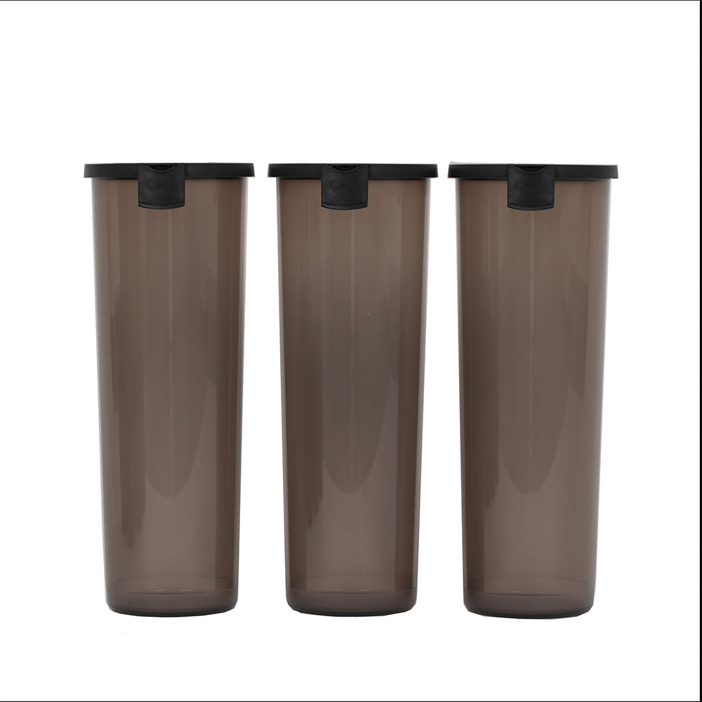 Conjunto de 3 Recipientes Herméticos com Tampa Doseadora | Sistema Modular | Conservação Prática e Eficiente