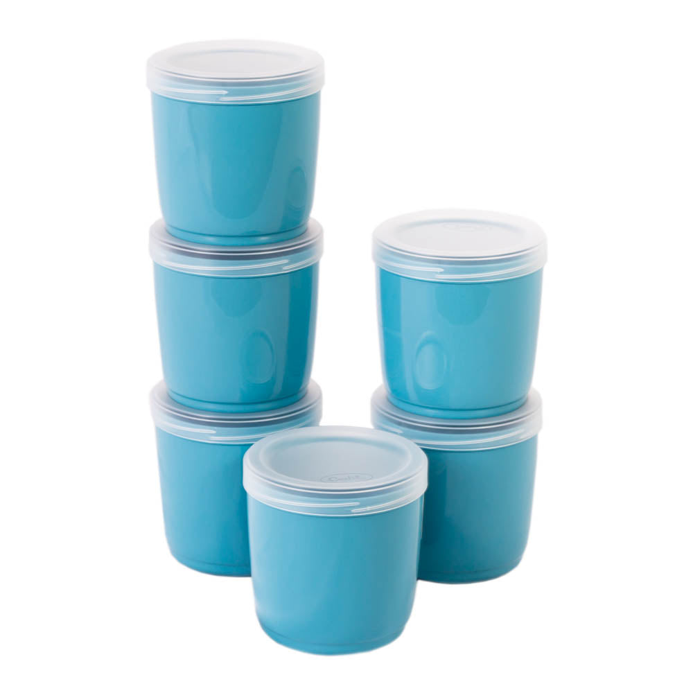 Conjunto de 6 Caixas com Tampa para Snacks | 0,5OL | 95 x 96 mm