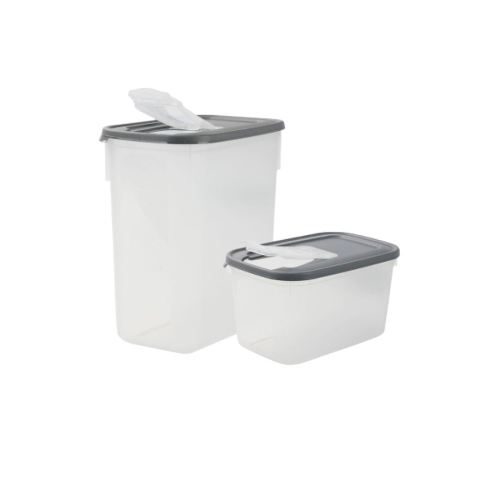 Conjunto 2 Caixas Alimentos c/ Dispensador | 1.7L + 3.4L | Conservação Secos Fácil
