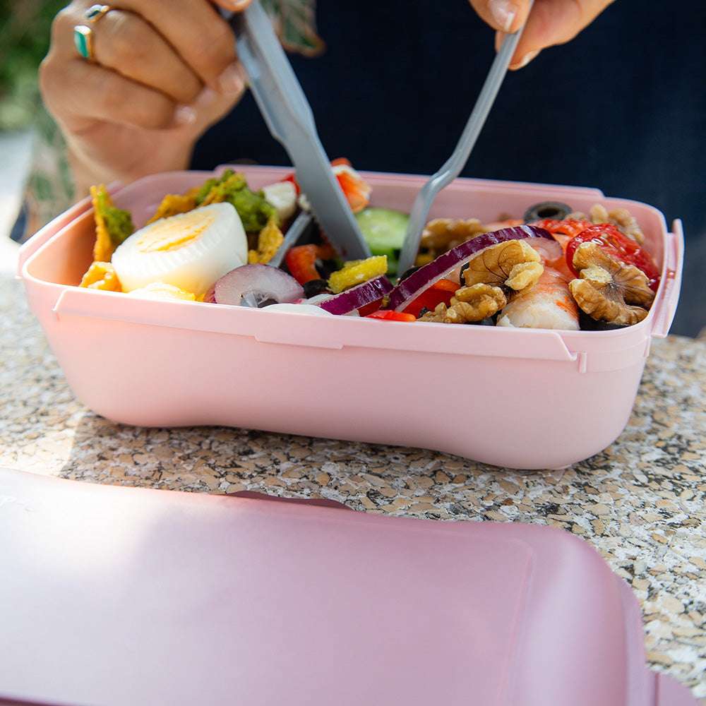 Marmita com Divisória e Talheres | Leve as suas refeições com estilo e segurança