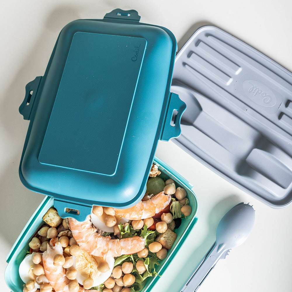 Marmita com Divisória e Talheres | Leve as suas refeições com estilo e segurança