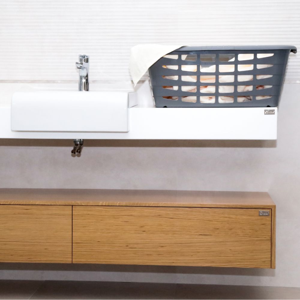 Conjunto 2 Cestos Roupa BeClassic | 650x445mm | Alto e Baixo | Organização e Transporte