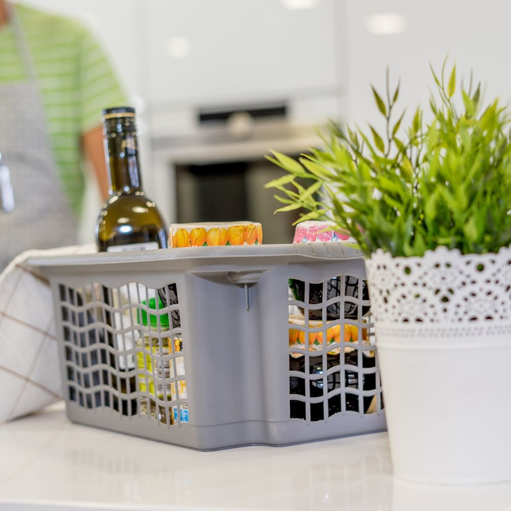 Conjunto 3 Cestos Arrumação BeClassic| 360x255x160mm | Empilháveis e Organização Vertical