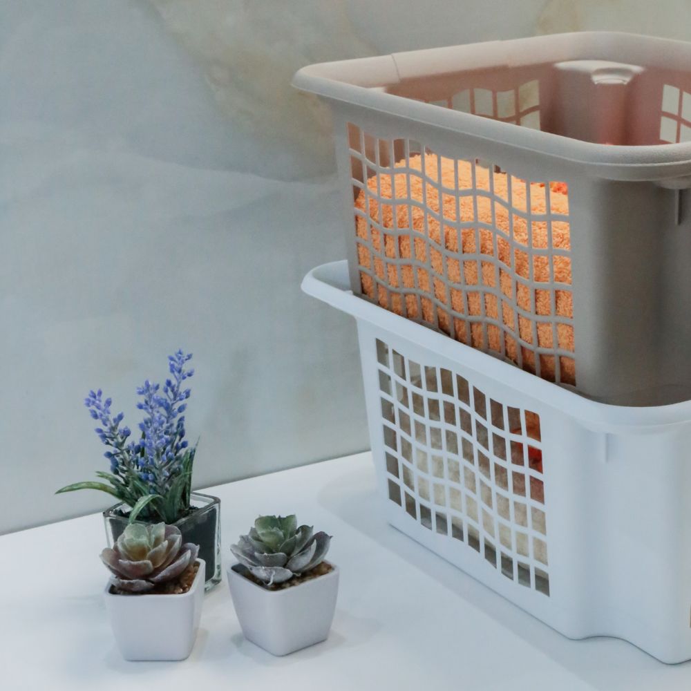 Conjunto 3 Cestos Arrumação | 360x255x160mm | Empilháveis para Otimizar Espaço Vertical