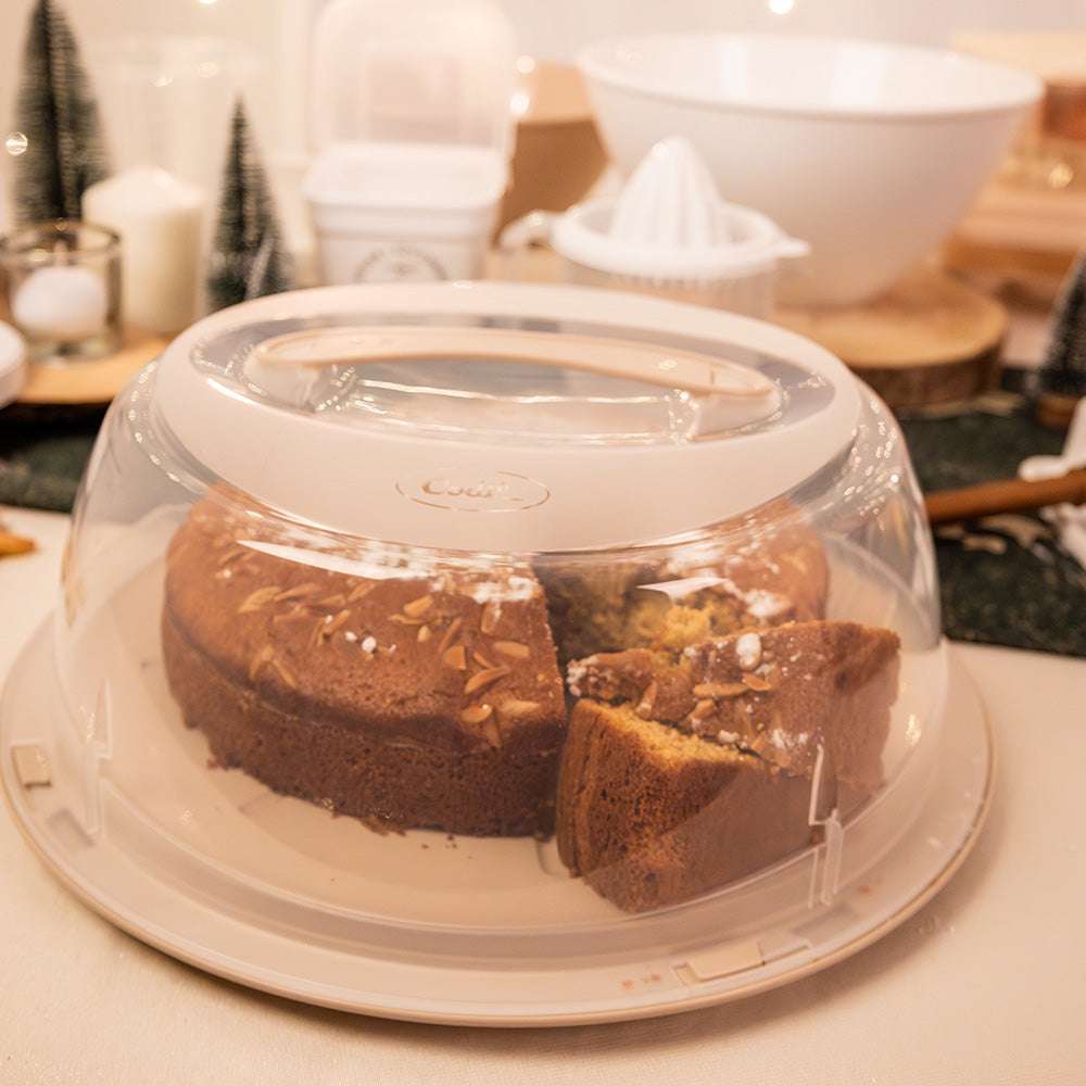 Porta Bolos BeClassic | Ø350x135mm | Base Reversível Transporte Bolos Tartes