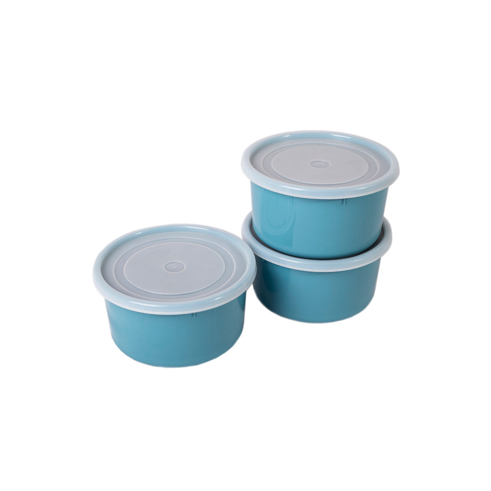 Conjunto 3 Caixas Alimentos Redondas Colors | 1.2L e 2.1L | Herméticas e Vibrantes