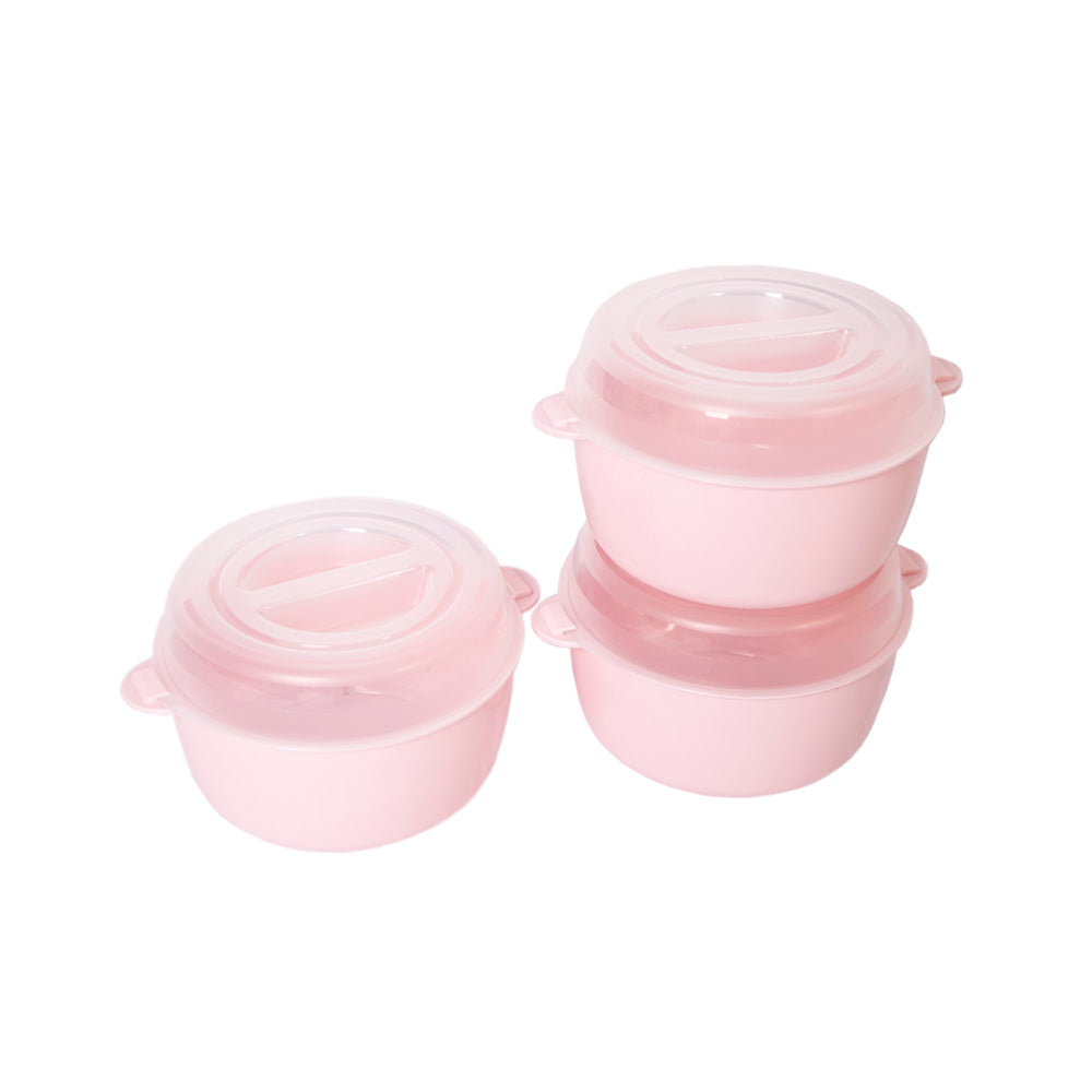 Conjunto 3 Caixas Alimentos Redondas Colors | 1.2L | Organização Colorida
