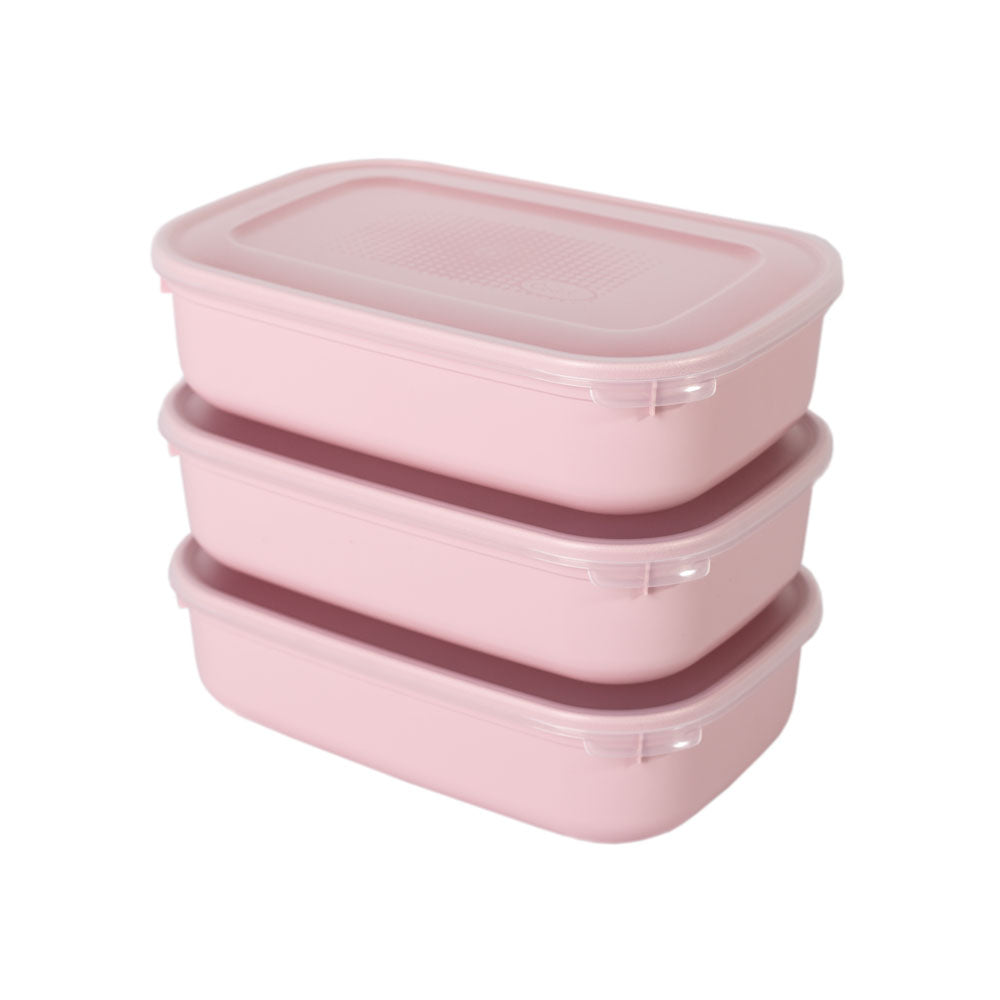 Conjunto 3 Caixas Alimentos Colors | 0.8L ou 1.6L | Armazenamento Hermético Empilhável