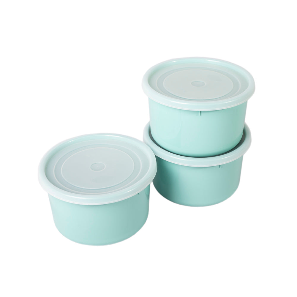 Conjunto 3 Caixas Alimentos Redondas Colors | 1.2L e 2.1L | Herméticas e Vibrantes