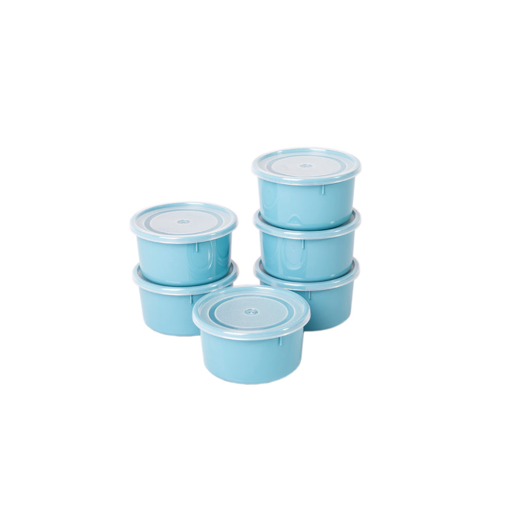 Conjunto de 6 Caixas para Alimentos 0,3L | Ø102 x 55mm | Conservação Segura e Eficiente