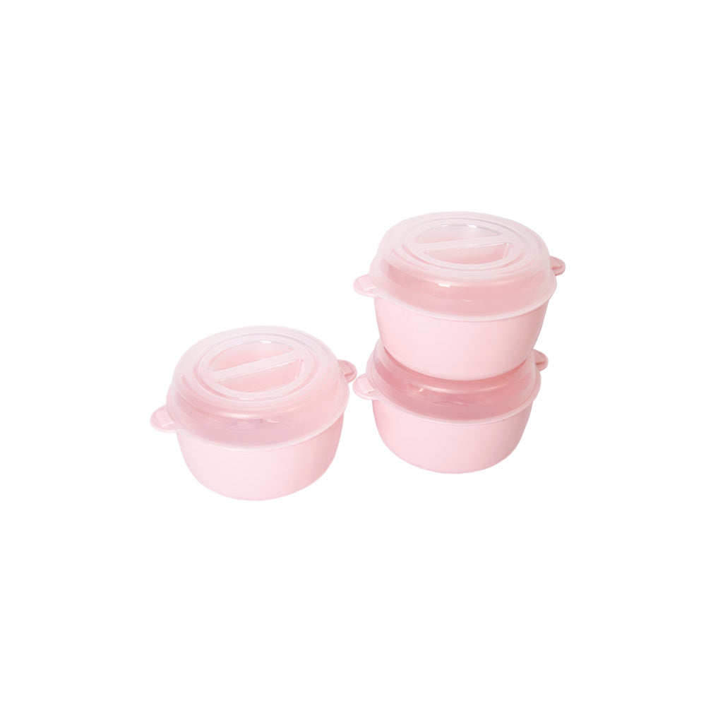 Conjunto 3 Caixas Alimentos Redondas Colors | 1.2L | Organização Colorida
