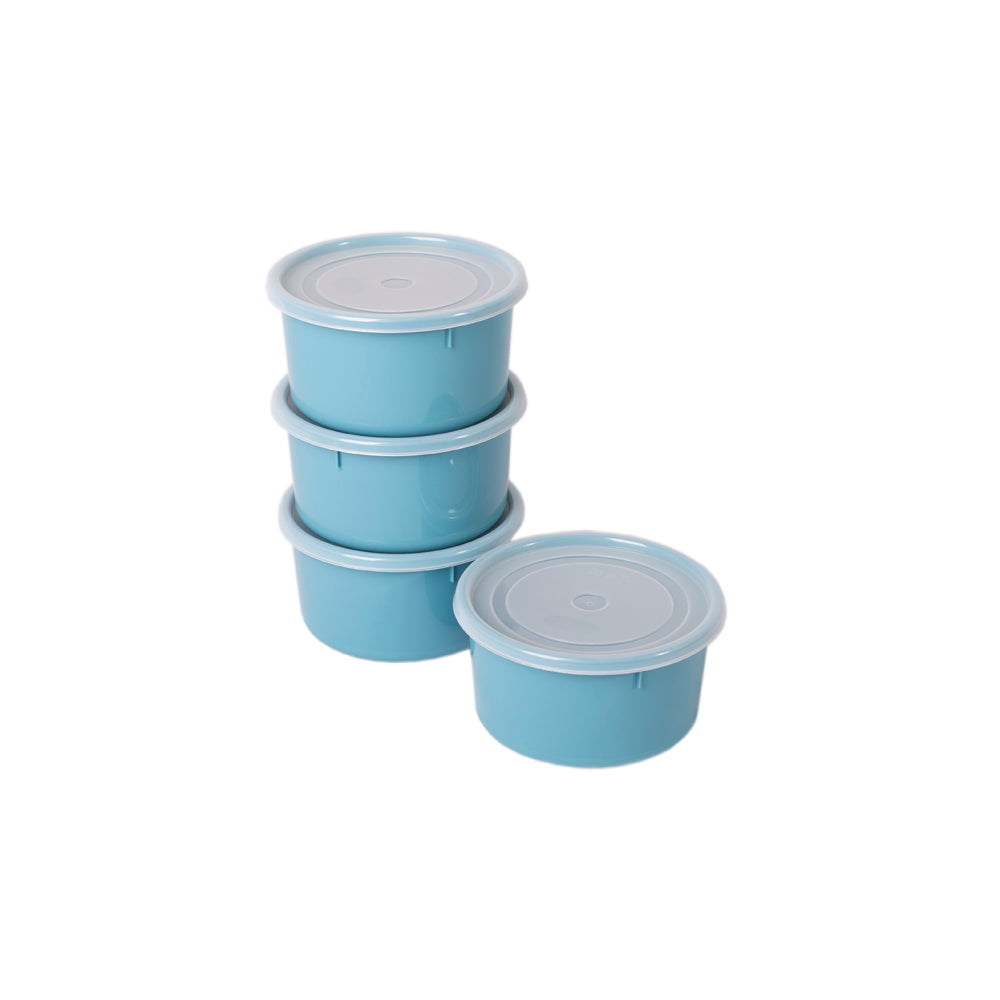 Conjunto de 4 caixas para alimentos redondas | 130 x 70mm