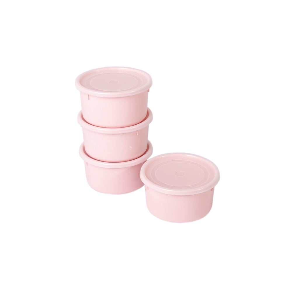 Conjunto 4 Caixas Alimentos Redondas Colors | 0.6L | Ø130 x 70mm | Herméticas e Vibrantes
