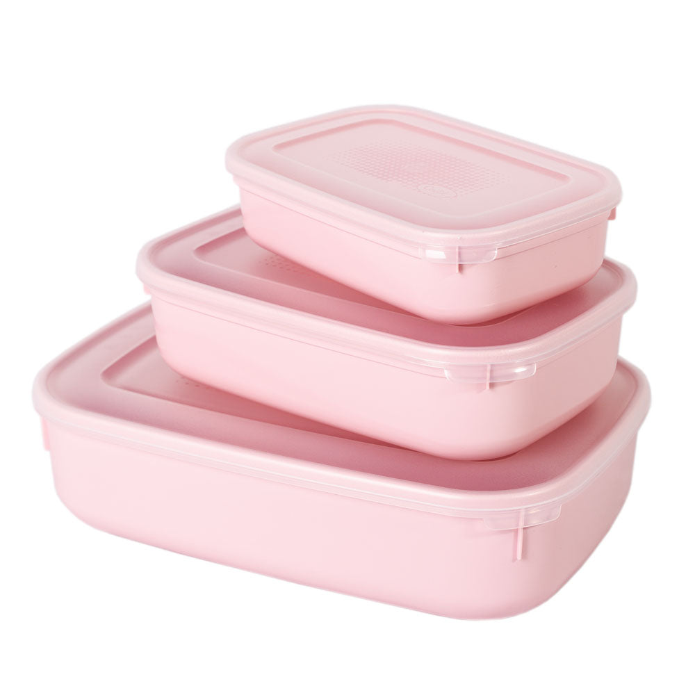 Conjunto 3 Caixas Meal Prep Colors | 0.8L, 1.6L, 3.2L | Empilháveis e Anti-fuga