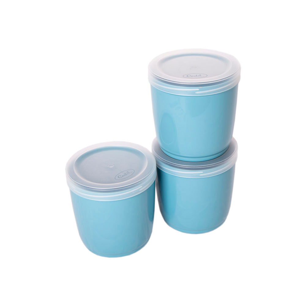 Conjunto de 3 caixas Snacks Com Tampa de Rosca | 1L ou 1,7L