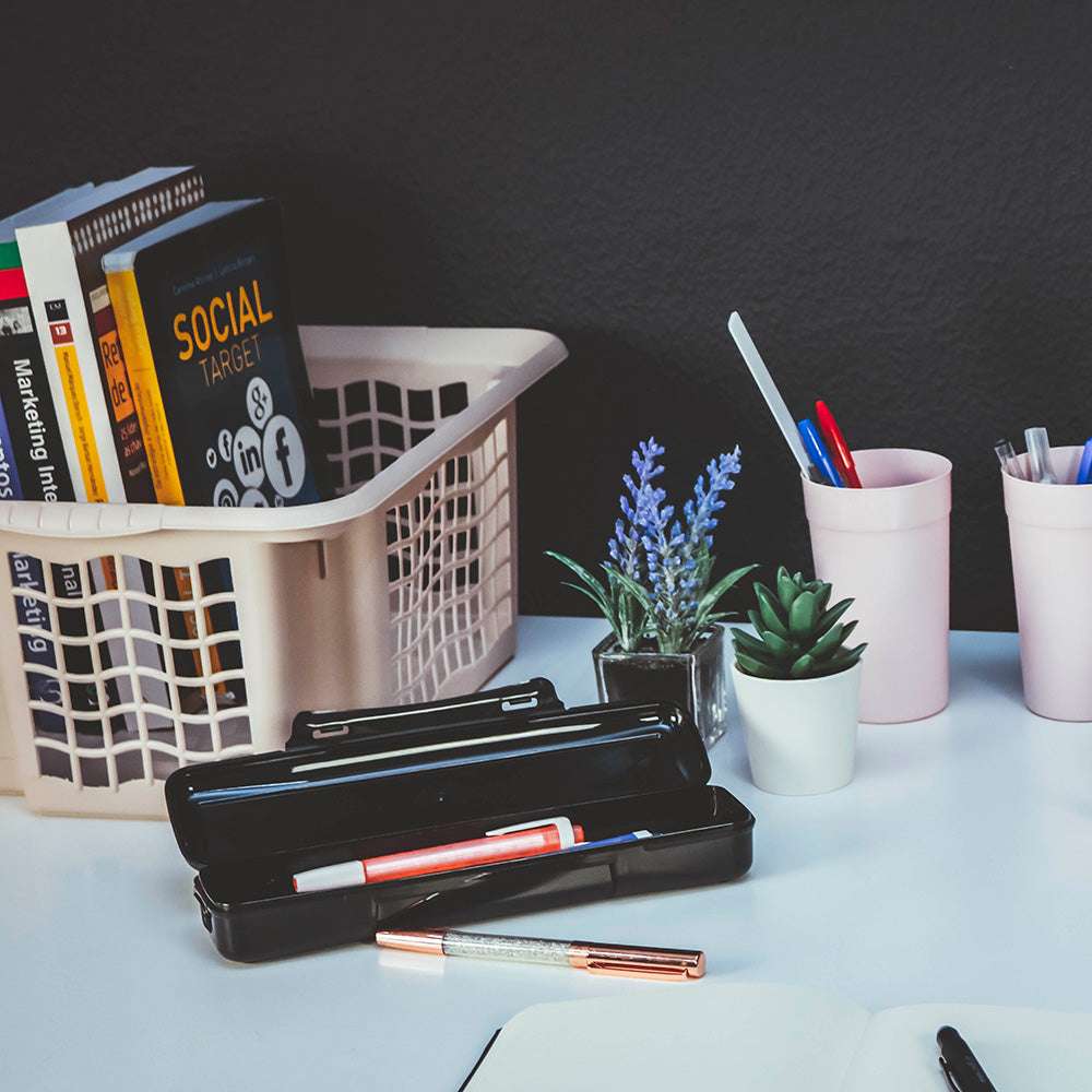 Conjunto 3 Cestos Arrumação | 360x255x160mm | Empilháveis para Otimizar Espaço Vertical