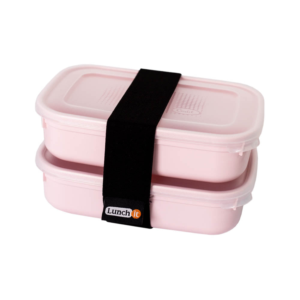 Marmita Dupla Colors com Elástico | 2 x 0.8L | 188x124x53mm | Transporte Refeições