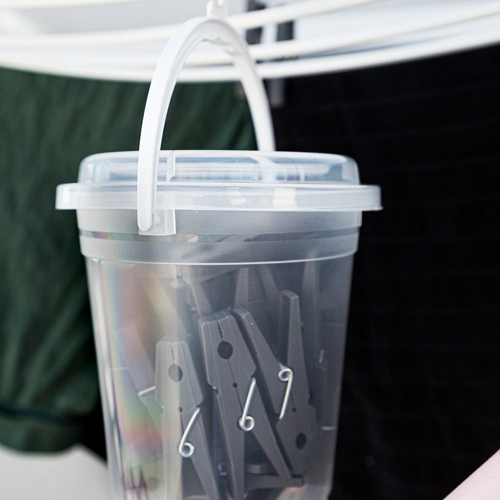 Balde com Molas para Roupa | 44 Molas Incluídas