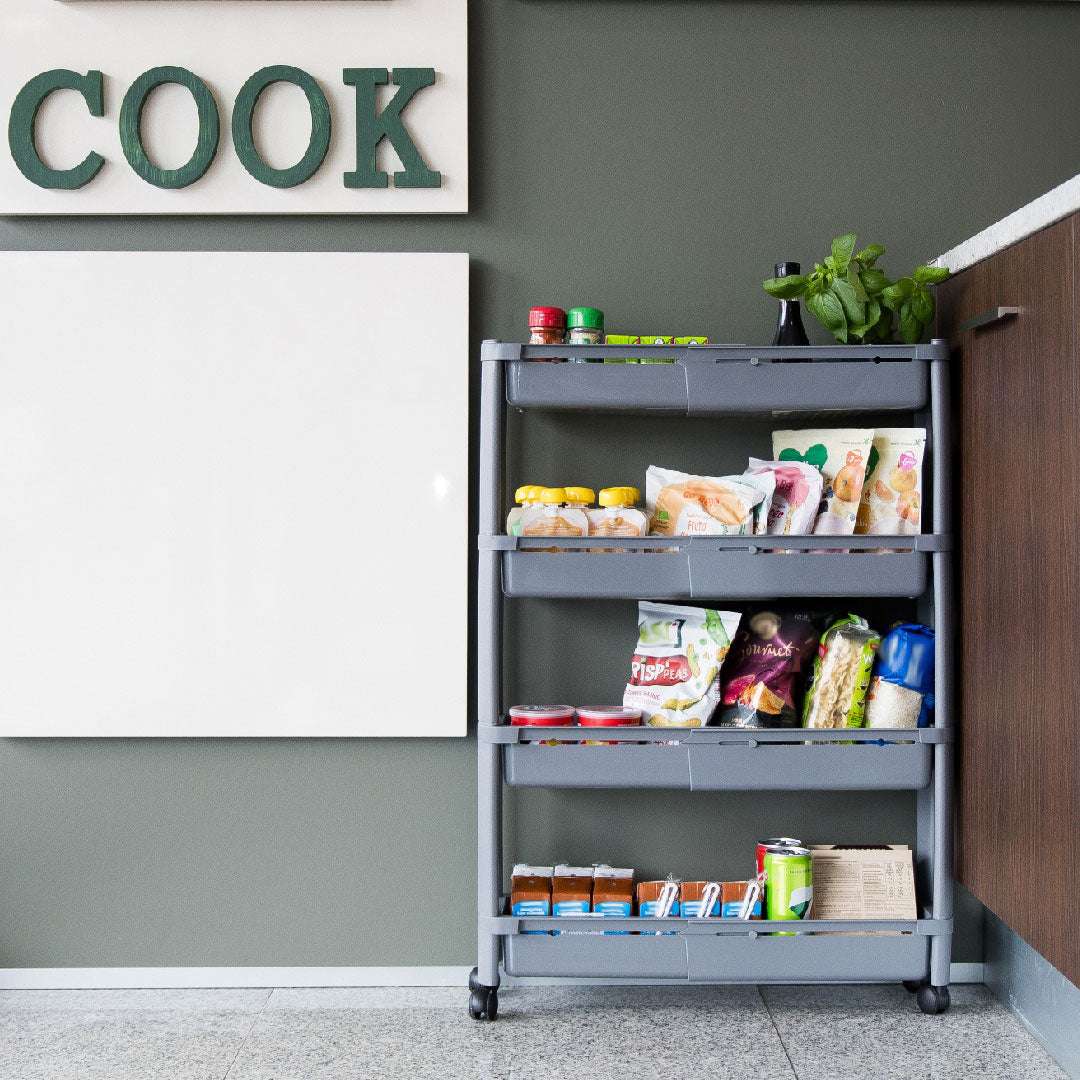 Snap&Stack Carrinho Modular | Extensível 375-600mm | Armazenamento Vertical Adaptável