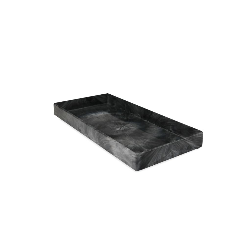 tabuleiro efeito marmore escuro em fundo branco