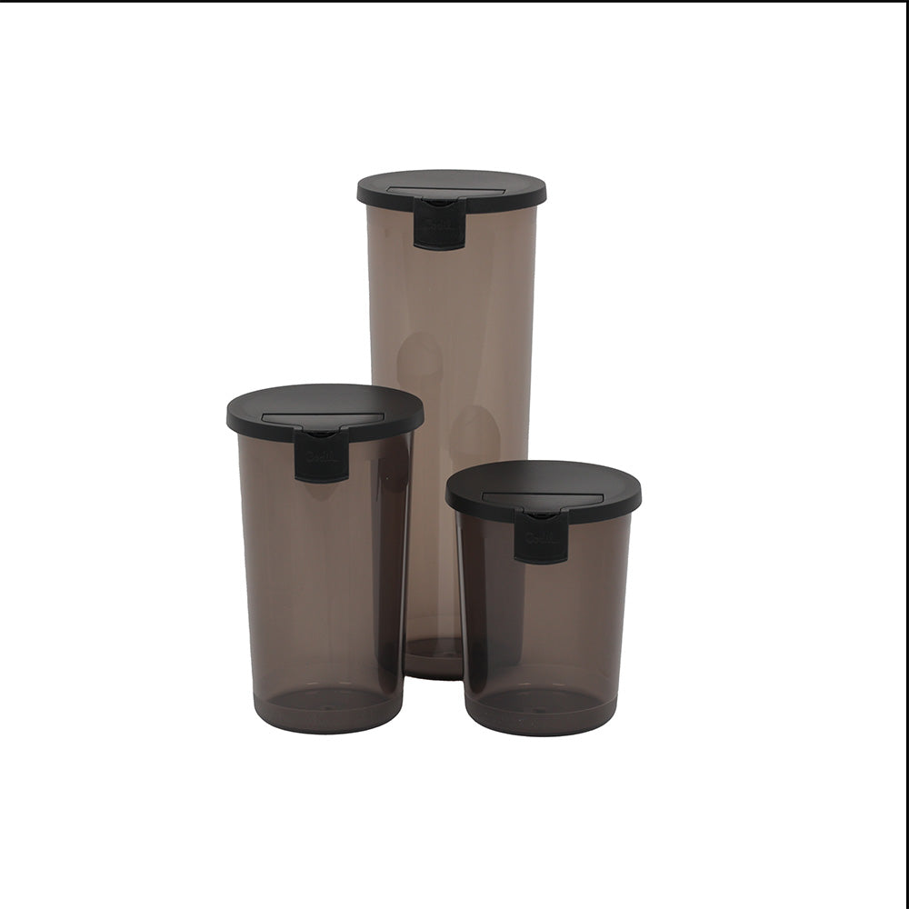 Conjunto de recipientes herméticos com tampa doseadora | 0.85L + 1.1L + 1.8L | Sistema modular, evita desperdícios e mantém os alimentos frescos