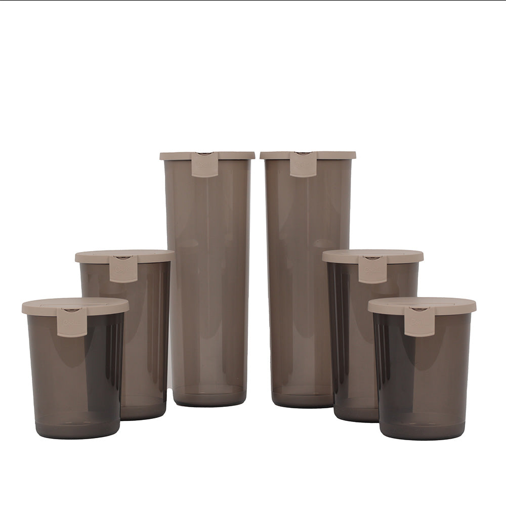 Conjunto de 6 Recipientes Herméticos com Tampa Doseadora | 0.85L + 1.1L + 1.8L | Sistema Modular | Mantém os Alimentos Frescos e Organizados