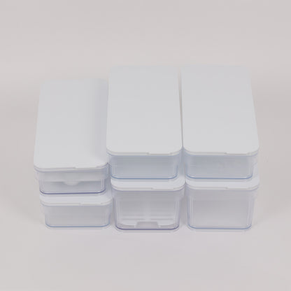 Conjunto de Frigobox organizadores de frigorífico | 6 peças | Transparente, otimiza espaço e prolonga a frescura dos alimentos