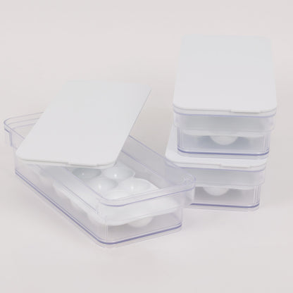 Conjunto de Frigobox PM Ovos | 3 peças | Armazenamento seguro, empilhável e higiénico para até 48 ovos