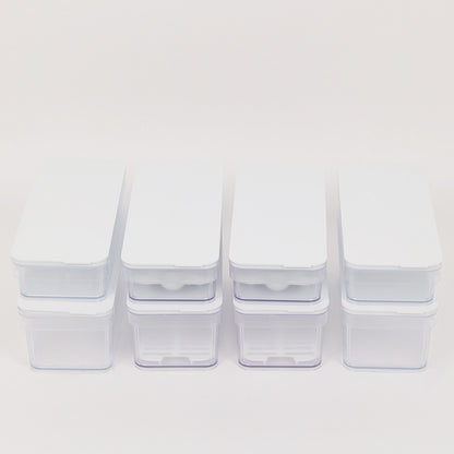 Conjunto Organizador de Frigorífico | 8 peças | Pack completo para organização total | Transparente, resistente e ideal para conservar alimentos com frescura