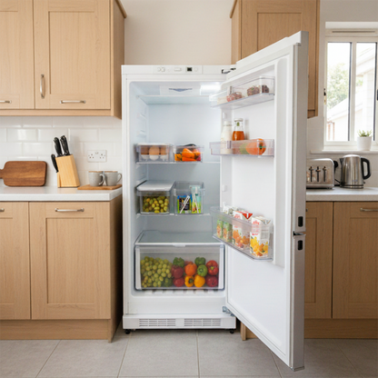 Conjunto de Frigobox organizadores de frigorífico | 6 peças | Transparente, otimiza espaço e prolonga a frescura dos alimentos