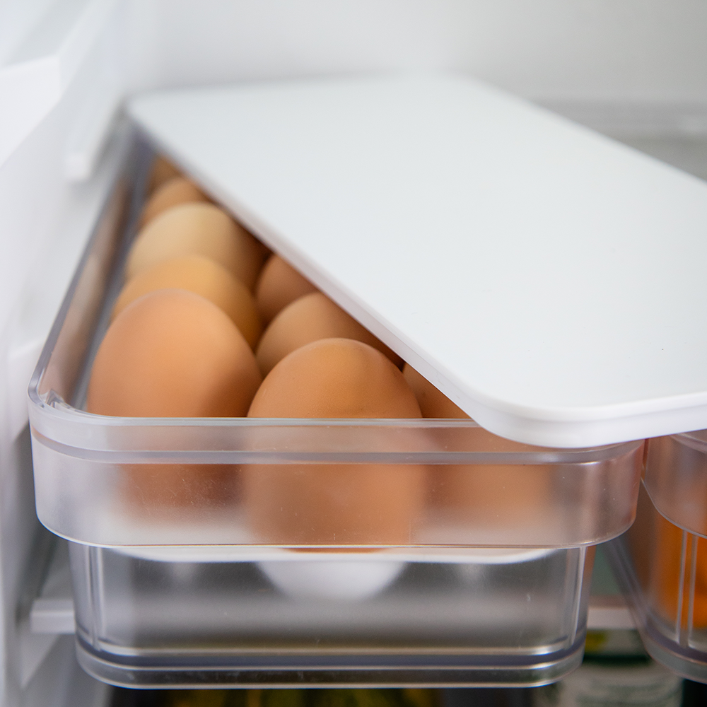 Conjunto Organizador de Frigorífico | 8 peças | Pack completo para organização total | Transparente, resistente e ideal para conservar alimentos com frescura