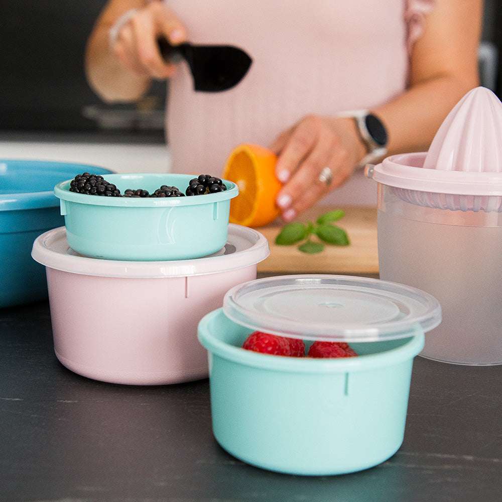 Conjunto 3 Caixas Alimentos Redondas Colors | 1.2L e 2.1L | Herméticas e Vibrantes