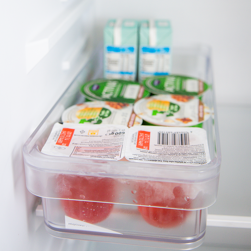 Conjunto Organizador de Frigorífico | 5 peças | 3 PM + 2 MM | Transparente, resistente e ideal para conservar alimentos com frescura